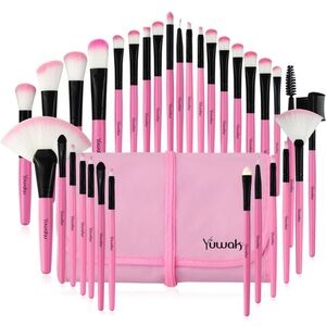 Pink Makeup Brush Set,